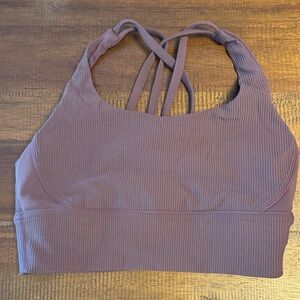 Lululemon Athletica Energy Ribbed Longline Bra in Grape Thistle